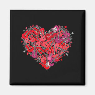 Heart Guitar Love Valentines Day Guitarist Player Magnet