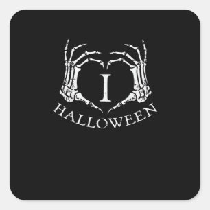 Heart Halloween Skeleton Hand Costume Men Women Ki Square Sticker
