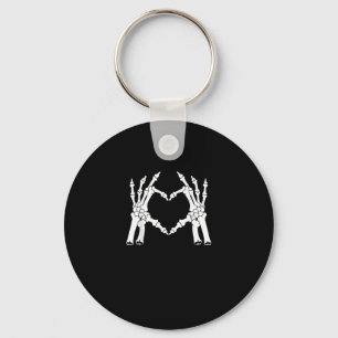Heart - Halloween Skeleton Hand Key Ring
