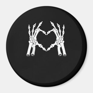Heart - Halloween Skeleton Hand Magnet