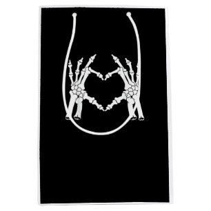Heart - Halloween Skeleton Hand Medium Gift Bag