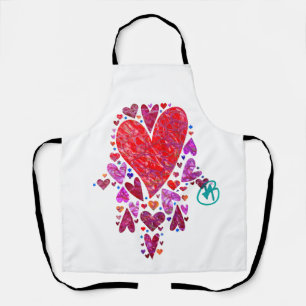 Heart Hamsa Art Apron