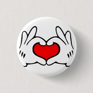Heart Hand 3 Cm Round Badge
