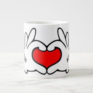 Heart Hand Large Coffee Mug