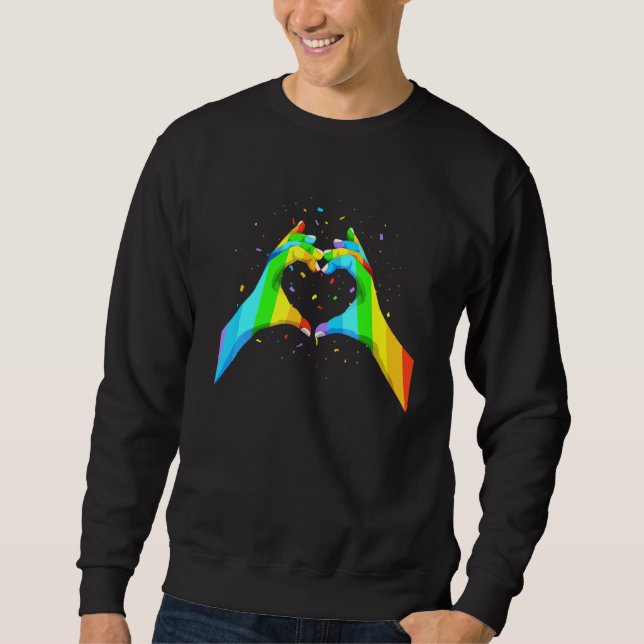 Heart hand LGBT Sweatshirt (Front)