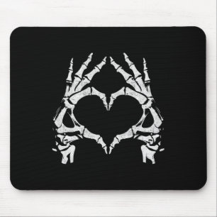 Heart Hands - Halloween - Skeleton Hands Heart Sig Mouse Pad