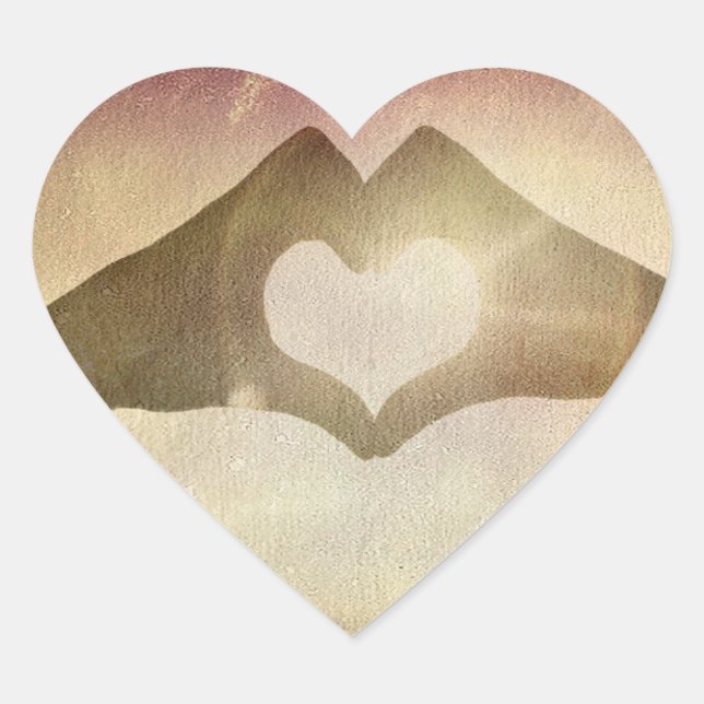 Heart Hands Heart Sticker (Front)