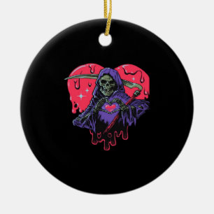 Heart Hands Reaper Classic Ceramic Ornament