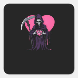 Heart Hands Reaper Classic Meme Square Sticker