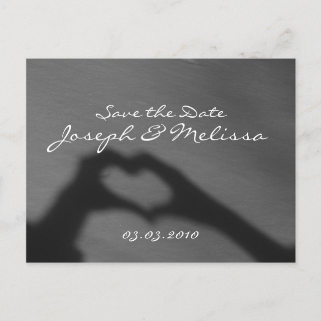 Heart Hands Save the Date Postcards (Front)