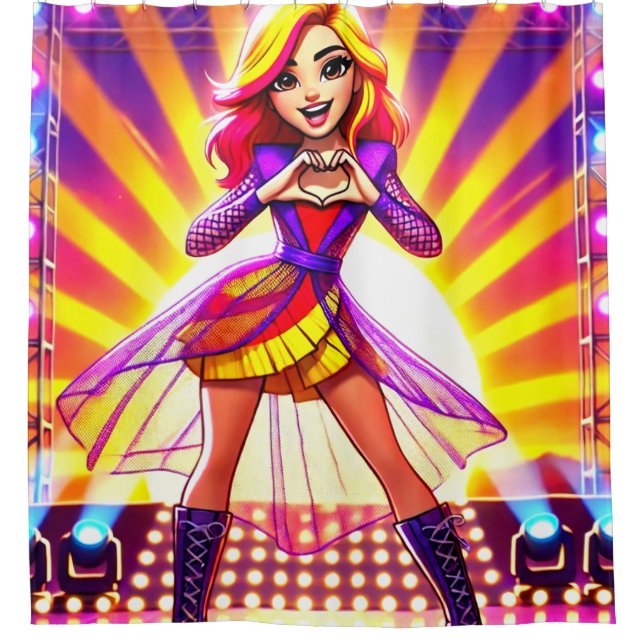 Heart Hands Shower Curtain (Front)