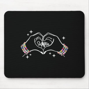 Heart Hands Taylor First Name Girl Vintage 70's 80 Mouse Pad