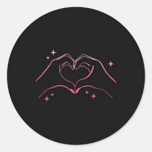 Heart Hands Taylor First Name Girl Vintage 70s 80s Classic Round Sticker