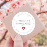 Heart Hangover Recovery Kit Wedding Party Favour Classic Round Sticker<br><div class="desc">These fun stickers would make a wonderful addition to your after party supplies! Easily customise them by clicking on the "personalise" option.</div>