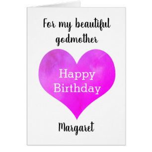 Heart Happy Birthday Godmother