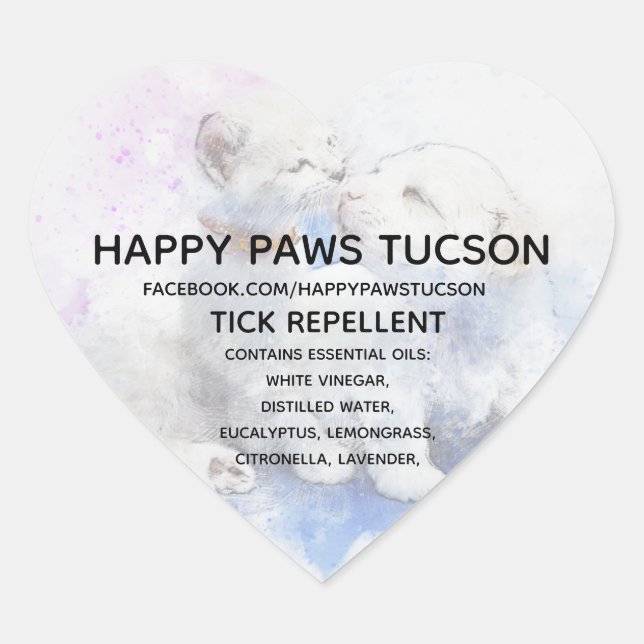 Heart Happy Paws Heart Sticker (Front)