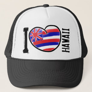 Heart Hawaii state flag artistic hat