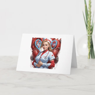 Heart & Healing – Nurse with Anatomical Heart Card