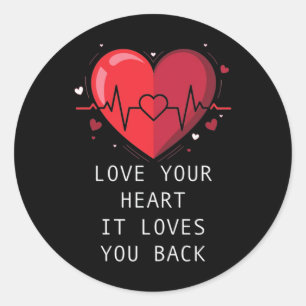 Heart Health Awareness Go Red Healthy Sticker 