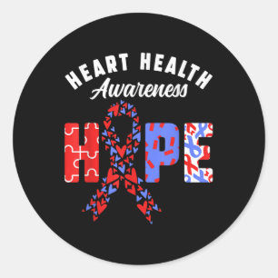 Heart Health Awareness _ Hope Cardiology _ Cardiol Classic Round Sticker
