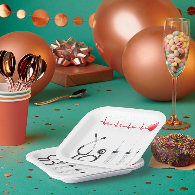 Heart Health Cardiac Medical Paper Plate (Creator Uploaded)