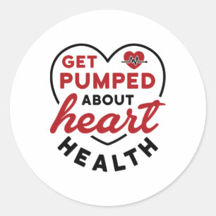 Heart Health Heart Disease Awareness Cardiology Ge Classic Round Sticker