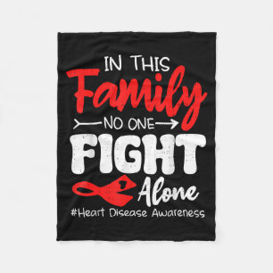Heart Health Heart Disease Awareness Chd Family Su Fleece Blanket