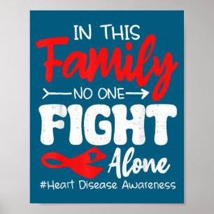 Heart Health Heart Disease Awareness Chd Family Su Poster