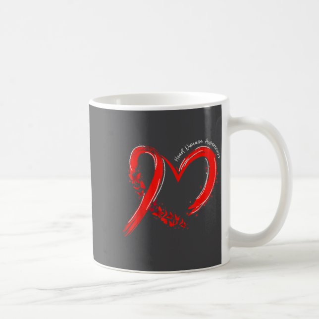 Heart Health Heart Disease Awareness Chd Mens Wome Coffee Mug (Right)