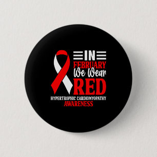 Heart Health Heart Disease Awareness Heartbeat Chd 6 Cm Round Badge