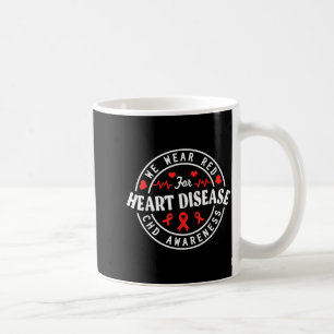 Heart Health Heart Disease Awareness Heartbeat Chd Coffee Mug