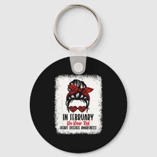 Heart Health Heart Disease Awareness Heartbeat Chd Key Ring