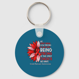 Heart health heart disease awareness heartbeat chd key ring