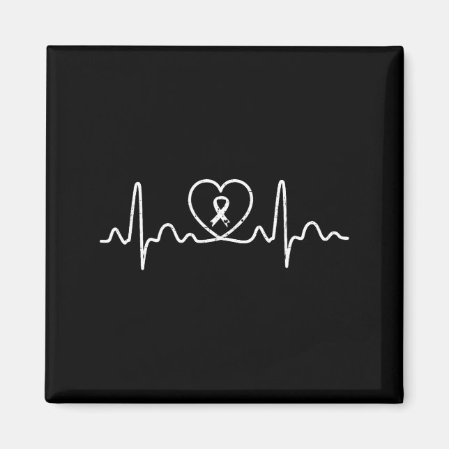 Heart Health Heart Disease Awareness Heartbeat Chd Magnet (Front)