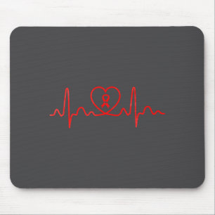 Heart Health Heart Disease Awareness Heartbeat Chd Mouse Pad