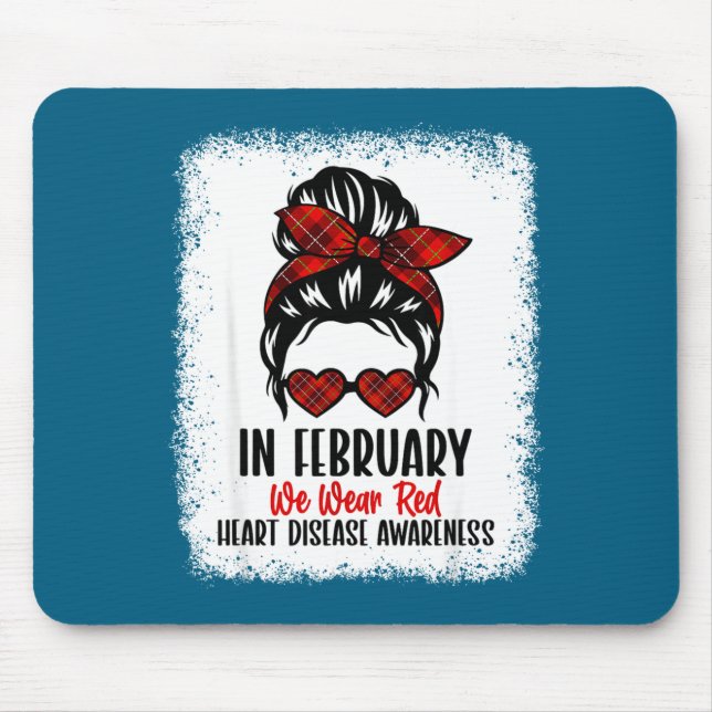 Heart Health Heart Disease Awareness Heartbeat Chd Mouse Pad (Front)