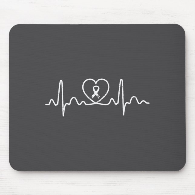 Heart Health Heart Disease Awareness Heartbeat Chd Mouse Pad (Front)