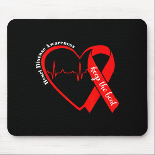 Heart Health Heart Disease Awareness Heartbeat Chd Mouse Pad