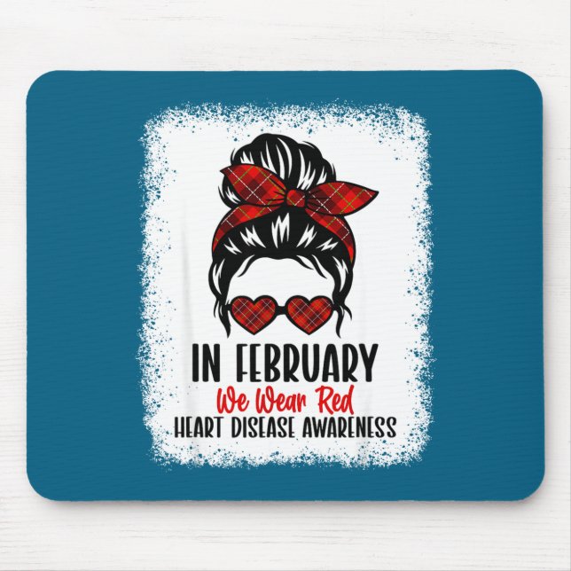 Heart Health Heart Disease Awareness Heartbeat Chd Mouse Pad (Front)