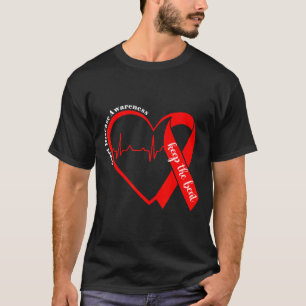 Heart Health Heart Disease Awareness Heartbeat Chd T-Shirt