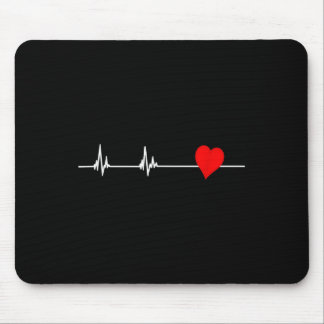 Heart Health Heart Disease Awareness Heartbeat Wom Mouse Pad
