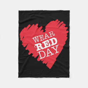Heart Health Month February American Heart Health  Fleece Blanket