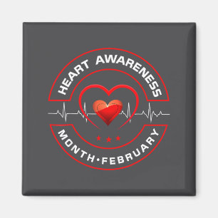 Heart Health Month February American Heart Health  Magnet