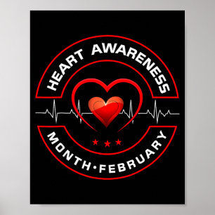 Heart Health Month February American Heart Health Poster