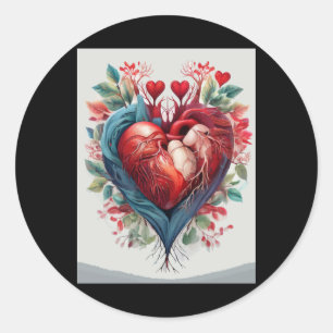 Heart Health S Classic Round Sticker
