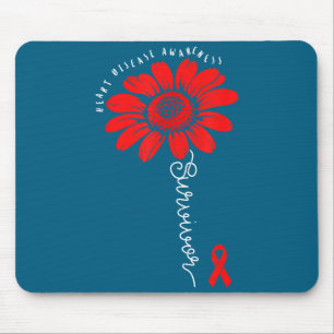 Heart Health Survivor Heart Disease Awareness Chd  Mouse Pad