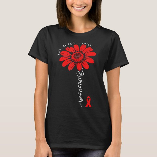Heart Health Survivor Heart Disease Awareness Chd  T-Shirt (Front)
