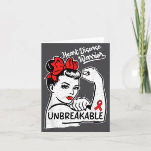 Heart Health Warrior Heart Disease Awareness Chd W Card