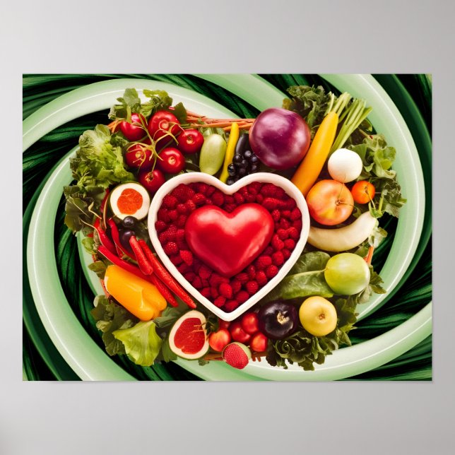 Heart-Healthy Food Selection: Essential Choices Poster (Front)