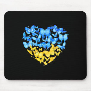 Heart Heart Ukraine Butterfly Ukraine Sunflower 1 Mouse Pad